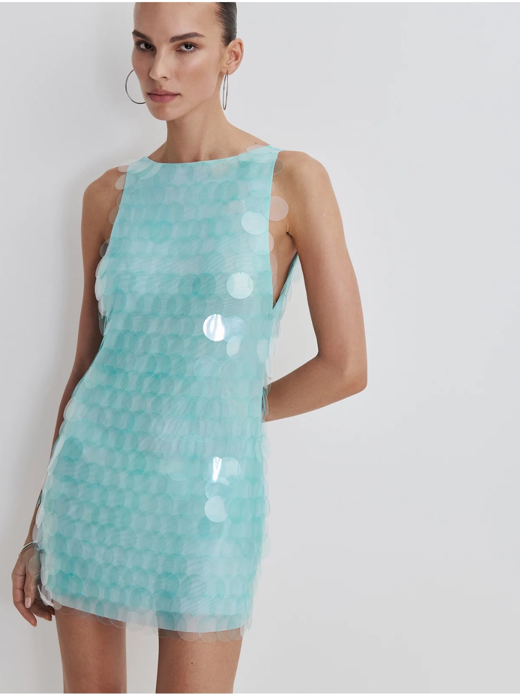 Selezza London Sequin Mini Dress In Blue — image 2 of 2